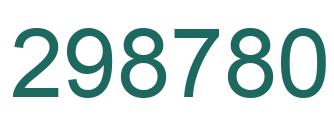 Number 298780 green image
