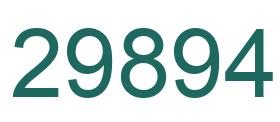 Number 29894 green image