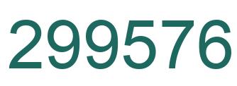 Number 299576 green image