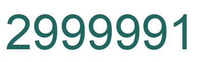 Number 2999991 green image