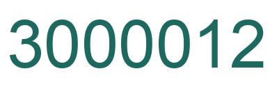 Number 3000012 green image