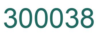 Number 300038 green image