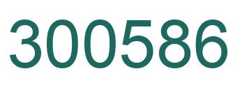 Number 300586 green image