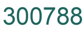 Number 300788 green image