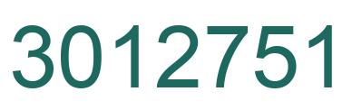 Number 3012751 green image