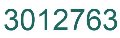 Number 3012763 green image