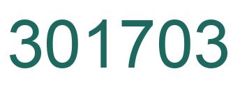 Number 301703 green image