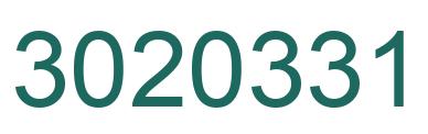 Number 3020331 green image