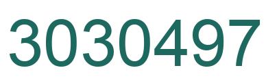 Number 3030497 green image