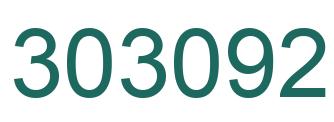 Number 303092 green image