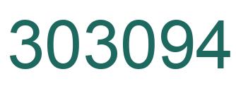 Number 303094 green image