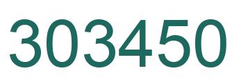 Number 303450 green image