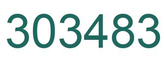 Number 303483 green image