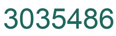 Number 3035486 green image