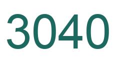 Number 3040 green image