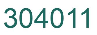 Number 304011 green image