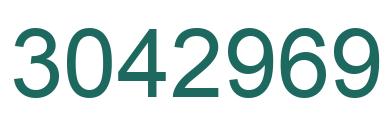 Number 3042969 green image