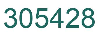 Number 305428 green image