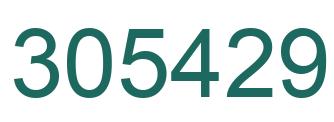 Number 305429 green image