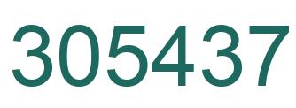 Number 305437 green image