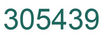 Number 305439 green image