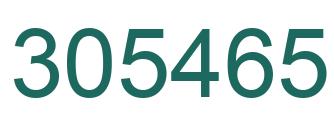 Number 305465 green image