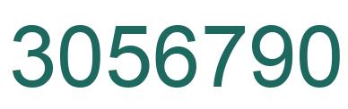 Number 3056790 green image