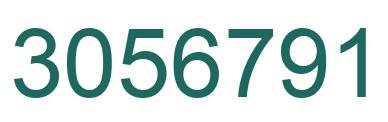Number 3056791 green image
