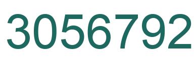 Number 3056792 green image