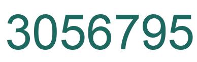 Number 3056795 green image