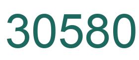 Number 30580 green image