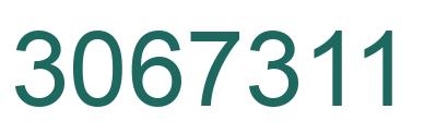 Number 3067311 green image