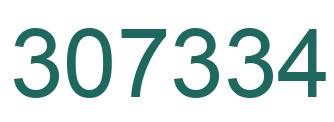 Number 307334 green image