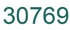Number 30769 green image
