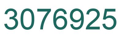 Number 3076925 green image