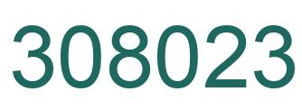 Number 308023 green image