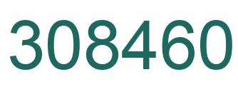 Number 308460 green image