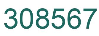 Number 308567 green image