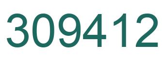 Number 309412 green image