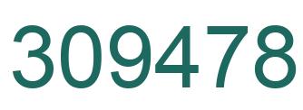 Number 309478 green image