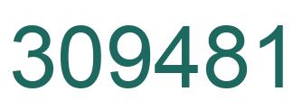 Number 309481 green image