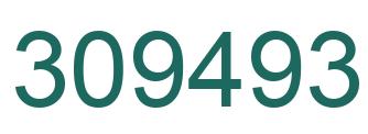 Number 309493 green image