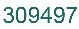 Number 309497 green image