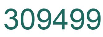 Number 309499 green image