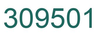 Number 309501 green image
