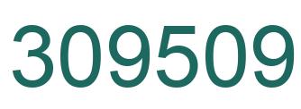 Number 309509 green image