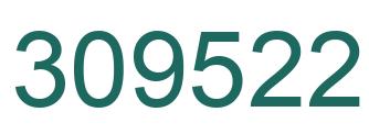 Number 309522 green image