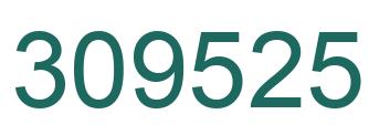 Number 309525 green image