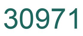 Number 30971 green image