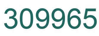 Number 309965 green image